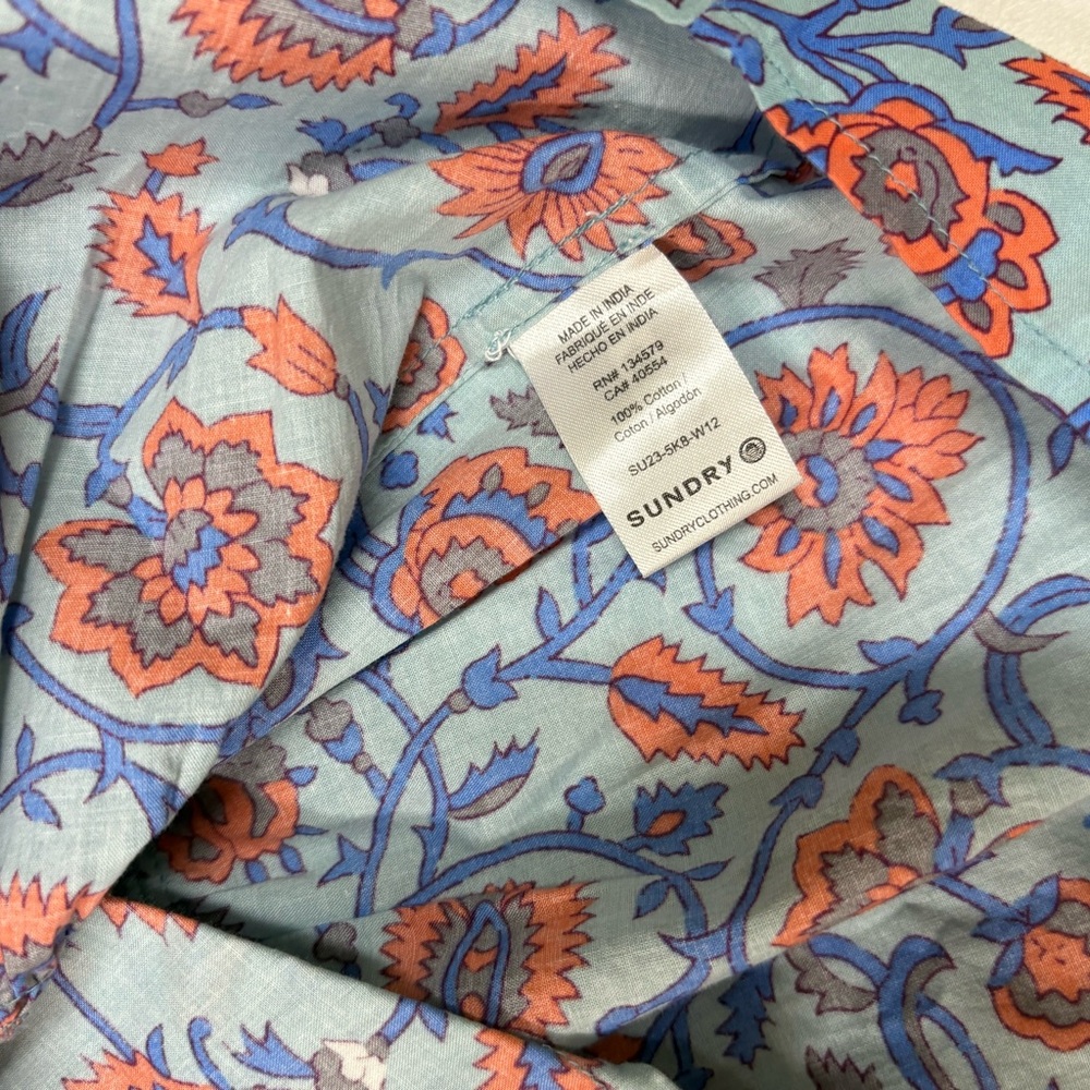 Sundry Blue and Pink Floral Mini Dress - Picture 12 of 12